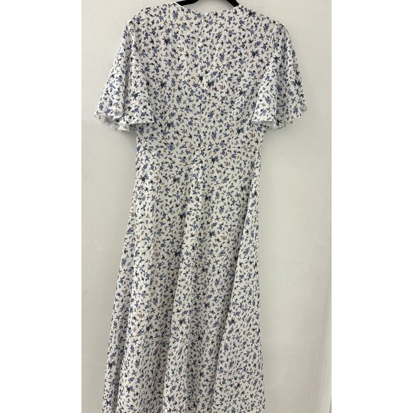 Showpo. Wild and Free Mind Floral White and Blue Dress size 10 Whimsical - Picture 2 of 4